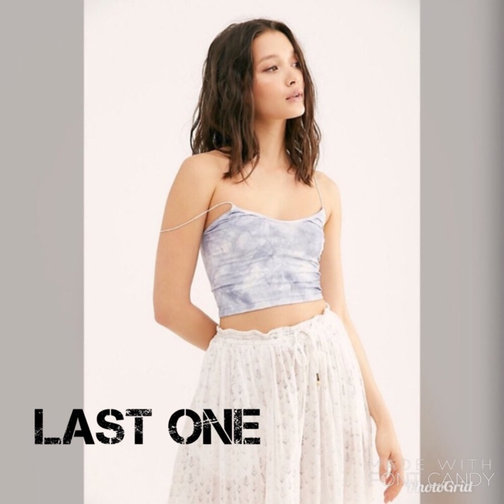 NWOT Free People Blue Gray Tie Dye Brami - Picture 1 of 4
